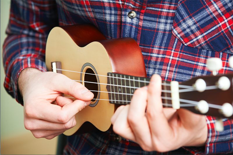 Playing Ukulele