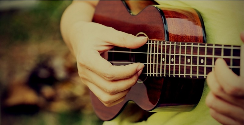 Playing Ukulele