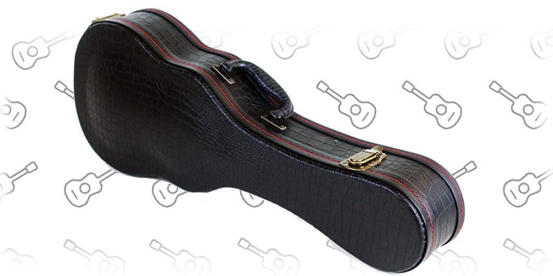 Ukulele Hard Case Crocodile Pattern Leather Bulge Surface - Strings Kings