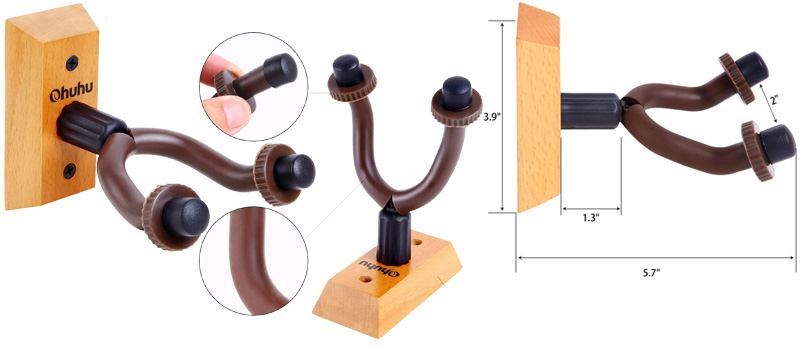 Ohuhu Wall Mount Ukulele Hanger B07JQDV6R3