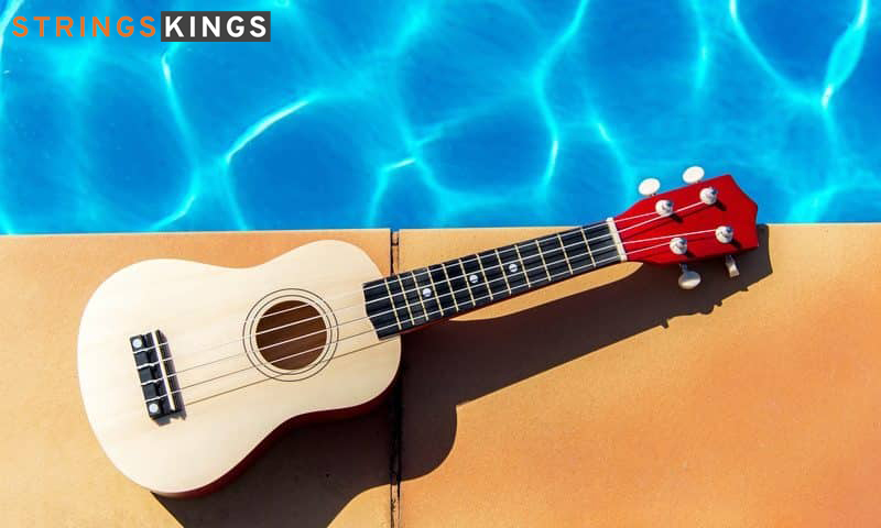 Ukulele on Pool