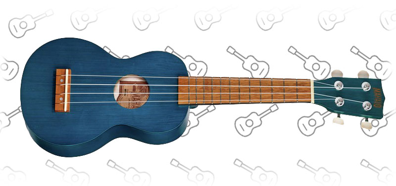 Mahalo Kahiko Soprano Trans Blue Ukulele