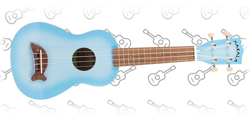 Makala Soprano Shark Ukulele in Light Blue Burst