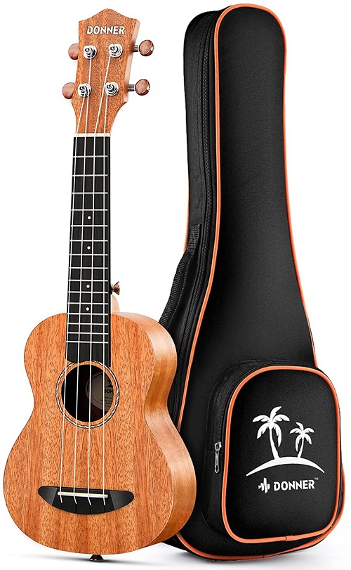 Donner Soprano Ukulele Beginner Kit Mahogany Professional DUS-1