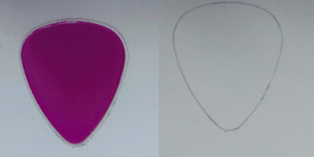 DIY Ukulele Pick Method step 2