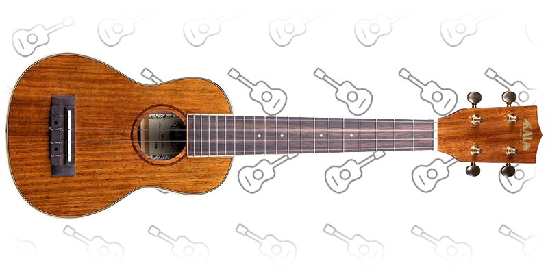  Kala KA-KSLNG Hawaiian Koa Long Neck Soprano Ukulele