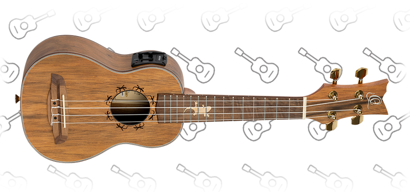 Ortega Guitars, Lizard Series Soprano Acoustic-Electric Ukulele