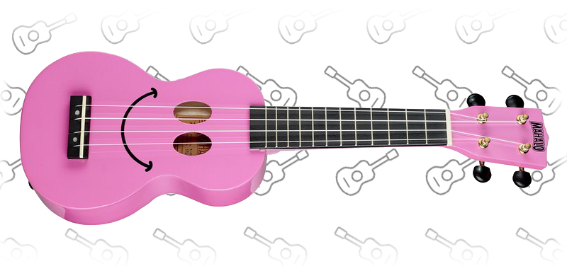 Mahalo Smiley Ukulele Pink