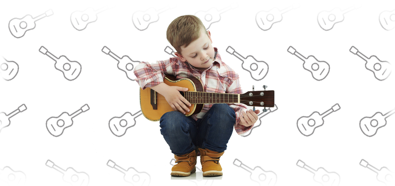 kid with ukulele