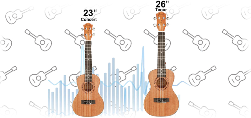 ukulele sizes compared