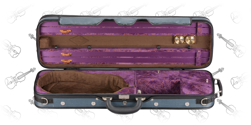 Embassy Ambassador Violin Case Gray Purple Paisley