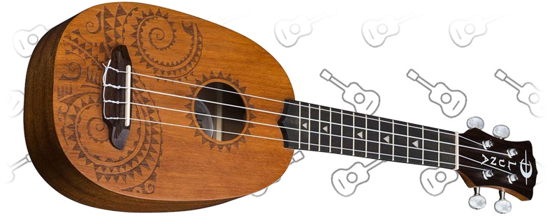 Luna Tattoo Mahogany Soprano Pineapple Ukulele Pack