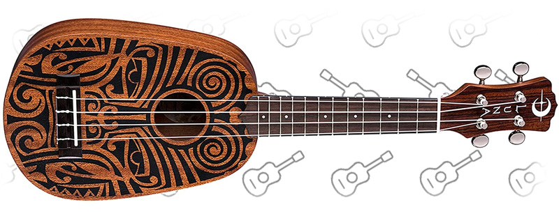 Luna Tribal Mahogany Soprano Pineapple Ukulele