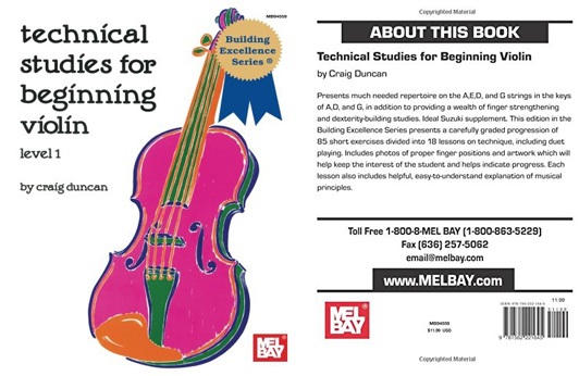 Mel Bay Technical Studies for Beginning Violin 1