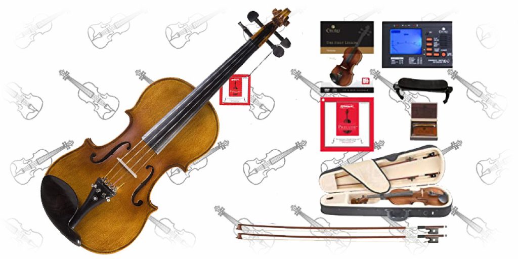 Cecilio CVN-500 Solidwood Ebony Fitted Violin