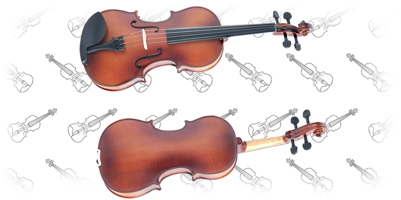 Mendini 4/4 MV300 Wooden Antique Violin