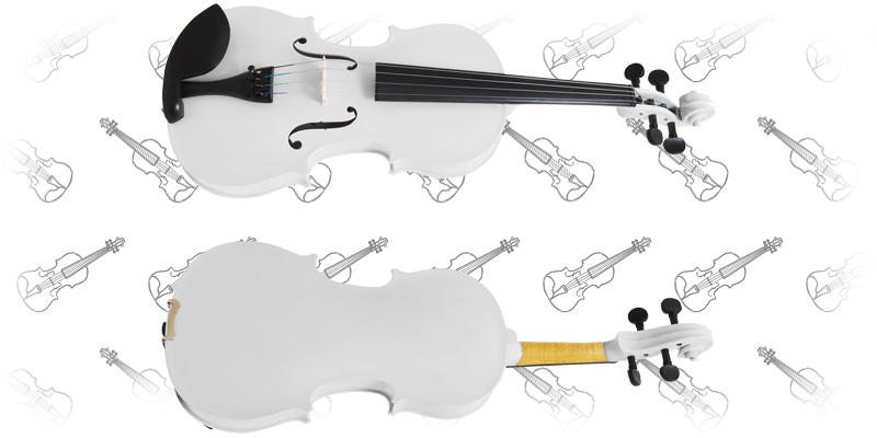Mendini 1/8 MV-White Solid Wood Violin
