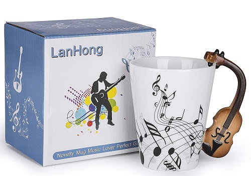 LanHong - 400ml Novelty Violin Mug Ceramic