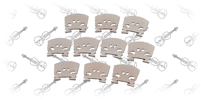 Lsgoodcare 10pcs Full Size 4/4 Violin Maple Bridge Violin Parts