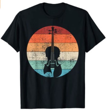 Violin Violinist Musical Instrument Retro T-Shirt