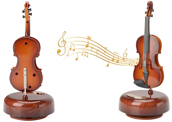 WIOR Violin Music Box