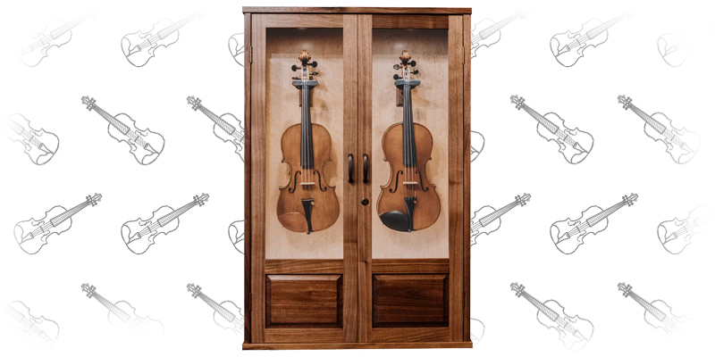 violin wall mounts - displaying violins