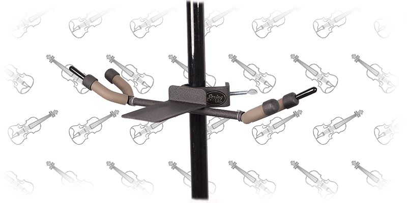 String Swing Violin hanger for Mic Stand With Bow Holder for Two Violins or Violas