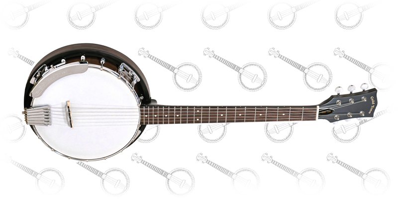 Gold Tone CC-Banjitar Cripple Creek Banjo (Six String, Vintage Brown)