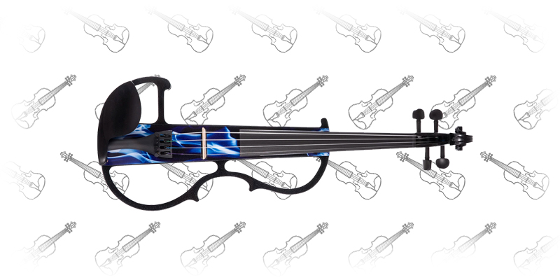 Kinglos 4/4 Blue Fire Colored Solid Wood Electric Violin