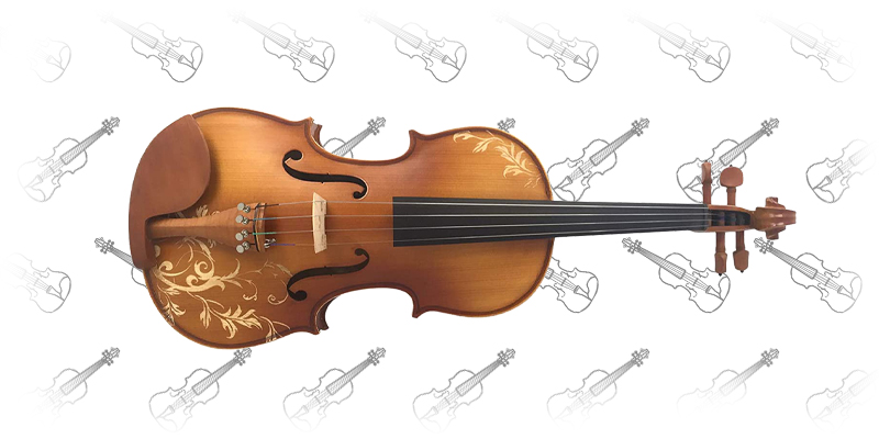 Kinglos 4/4 Flower Carved Violin Kit
