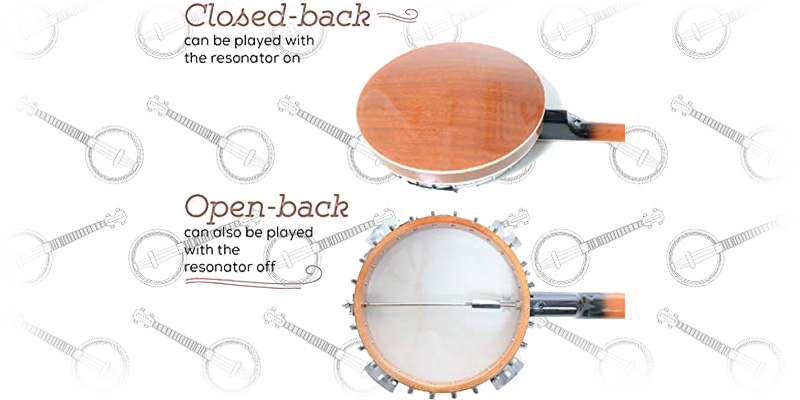 open back - closed back banjos - open back vs resonator banjo
