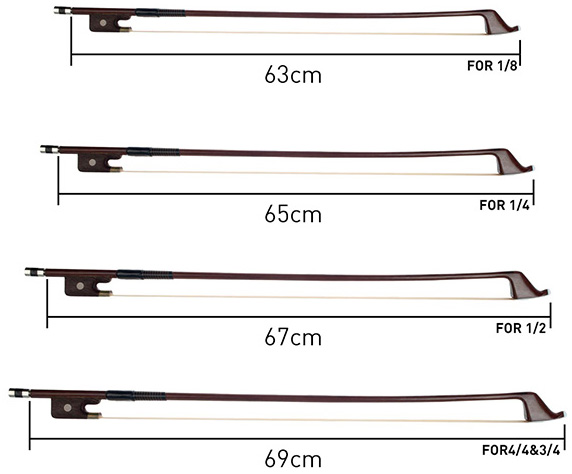 bass bows and their dimensions