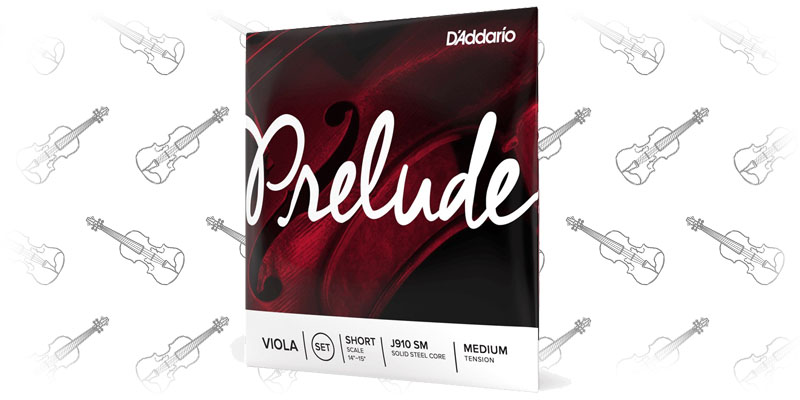 D’Addario Prelude Viola String Set, Short Scale, Medium Tension