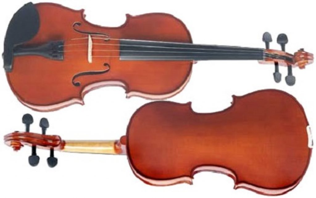 Mendini 16-Inch Black Viola Starter Kit - Solid Wood Viola With Case, Bow, Rosin & Accessories