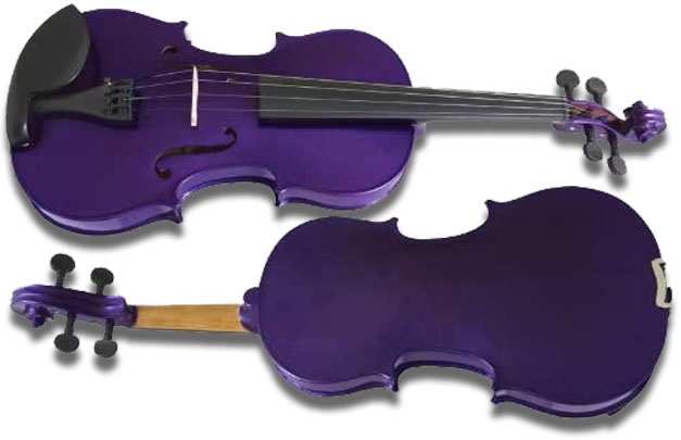 Mendini 16-Inch MA-Purple Solid Wood Viola