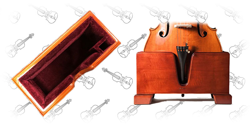 Paititi Premium Cello Burgundy Solid Wood Stand