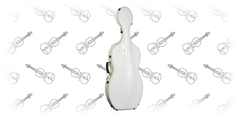 Accord Large Standard Cello Case - White - cello hard cases
