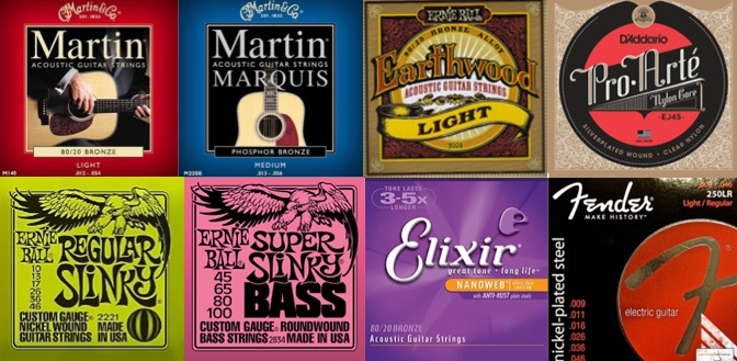 varrious expensive guitar strings brands