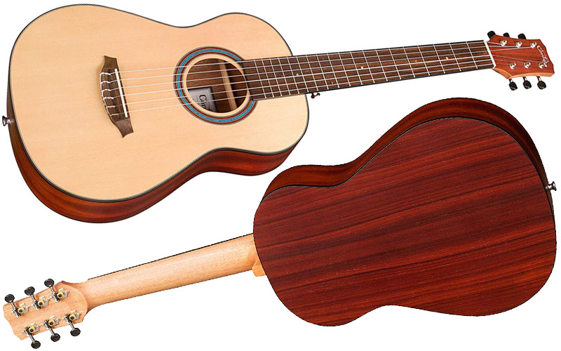 Cordoba Mini II Paduk Acoustic Guitar front and back