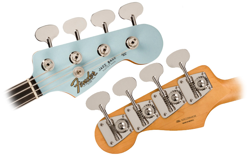 Fender Gold Foil Jazz Bass details neck