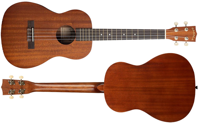 Kala MK-B Makala Baritone Ukulele - Both sides of the instrument