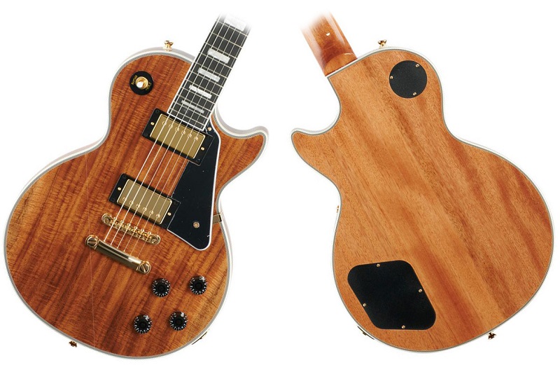 Epiphone Les Paul Custom Koa front and back details